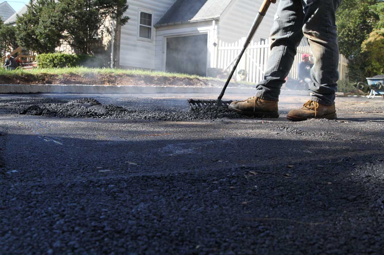 Blacktop paving job