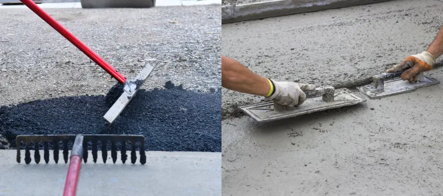 choices between asphalt and concrete paving