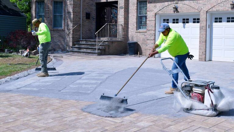 modern paving stones in bergen county