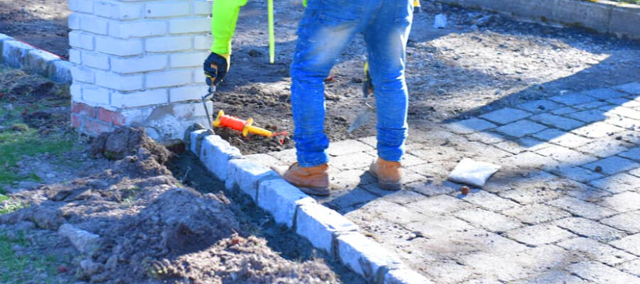 repaving brick driveway