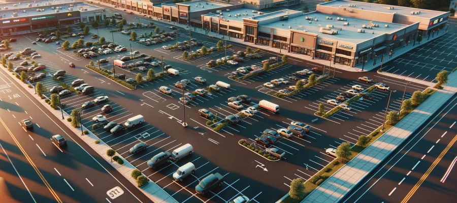 commercial parking lot