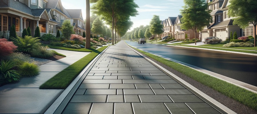 paved driveway sidewalk