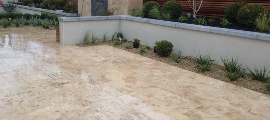 travertine paving