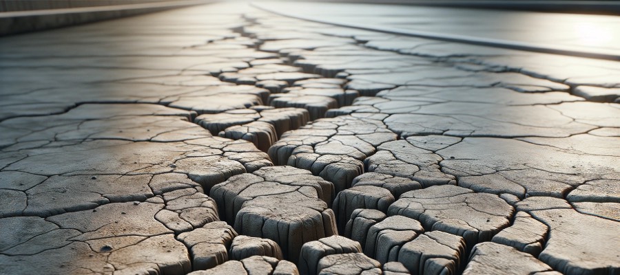 cracked concrete driveway