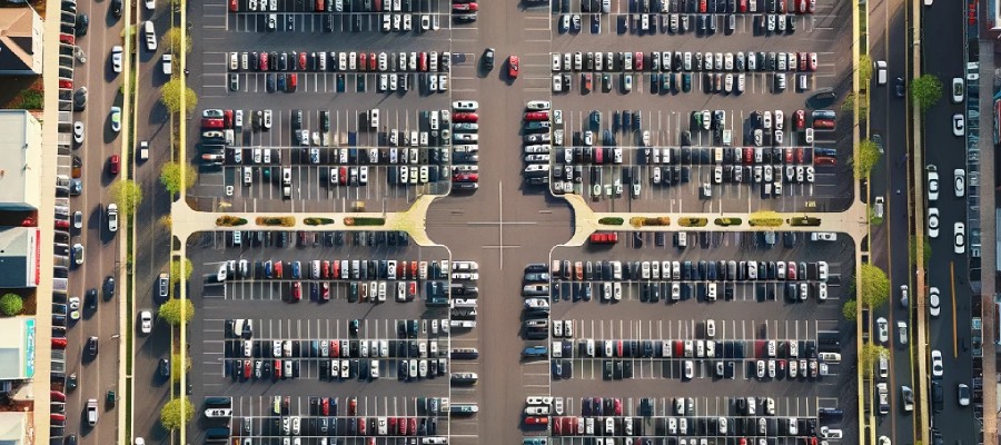 overhead car park layout