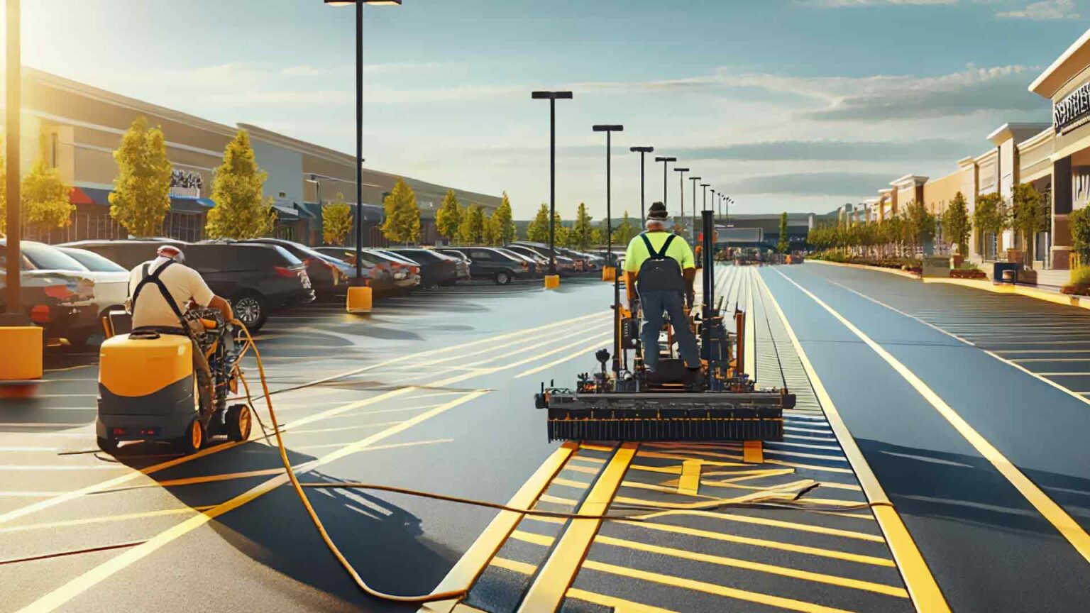 line striping services on paving
