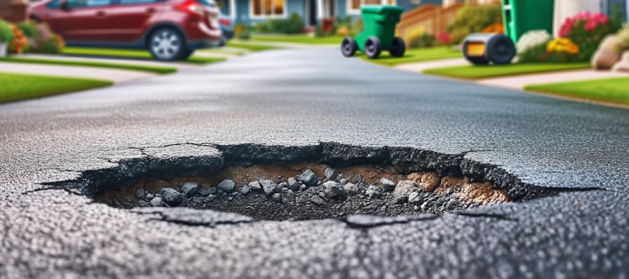 pothole asphalt driveway new jersey