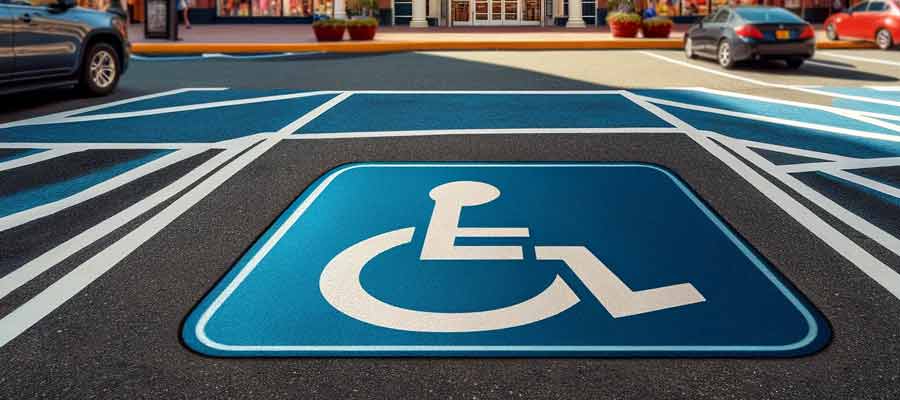 disabilities parking lot marking