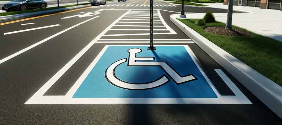 marking handicapped parking spots
